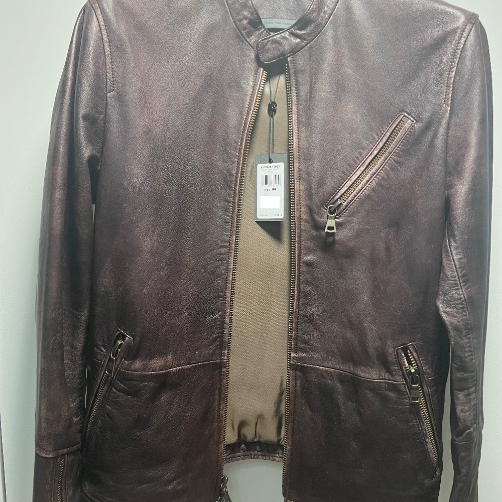 Brand new men's leather jacket by John Varvatos